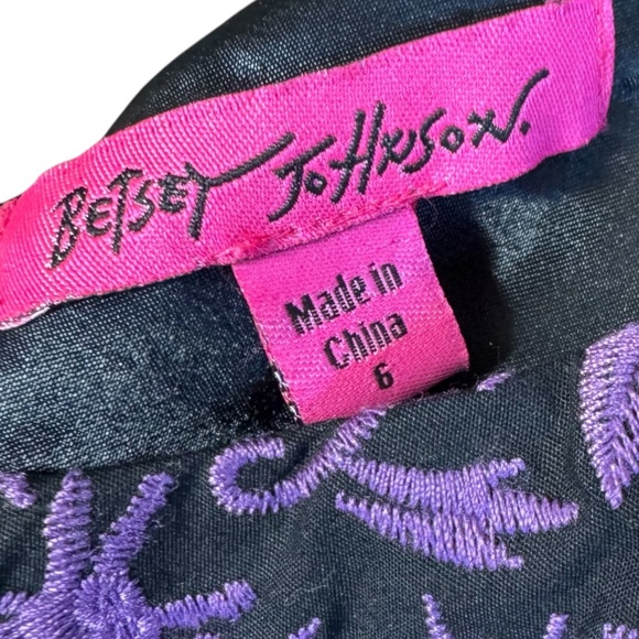 Betsey Johnson Dark Embroidered Crawler Bug Mini Dress - Picture 9 of 14